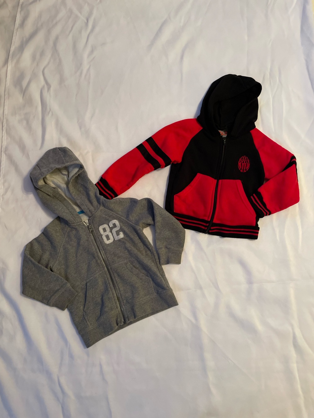 Kids Mad Game Red & Black Hoodie/Jacket + Carter’s Gray Hoodie/Jacket, Size 3T,4